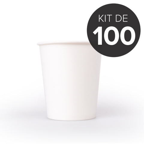 Kit de 100 gobelets 250 ml en carton recyclé